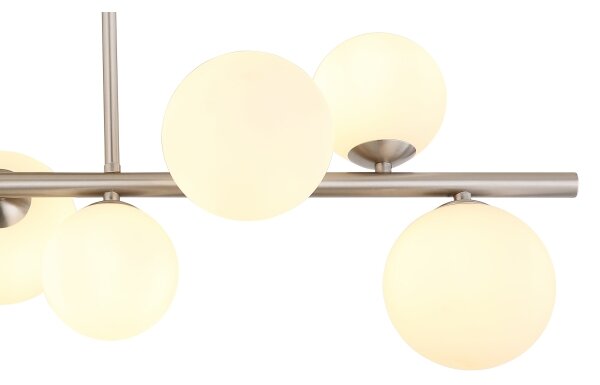 Globo 56140-9D - Lampadario a sospensione con supporto rigido LED RIHA 9xG9/3W/230V cromo