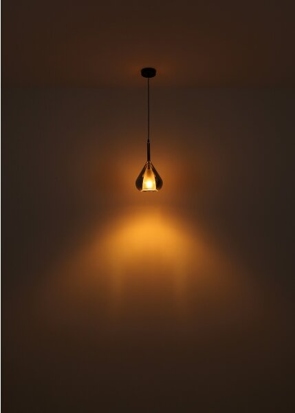 Globo 15542 - Lampadario a sospensione con filo GEEKY 1xE27/60W/230V diametro 20 cm nero