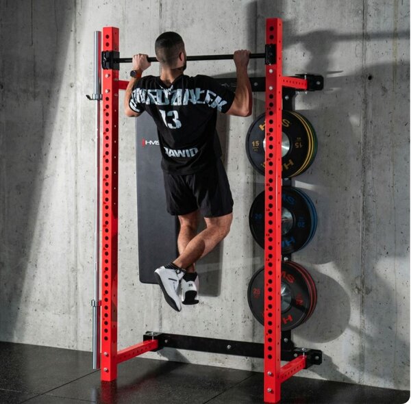 Gabbia fitness semi-professionale con panca ideale per home gym