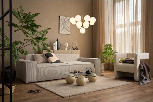 Globo 56143-13G - Lampadario a sospensione con filo GRAPPY 13xG9/5W/230V diametro 56 cm oro