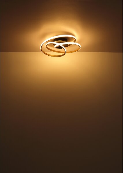 Globo 67183-40G - Lampadario a plafone LED GLYXAR LED/40W/230V oro/nero