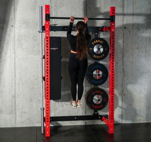 Gabbia fitness semi-professionale con panca ideale per home gym