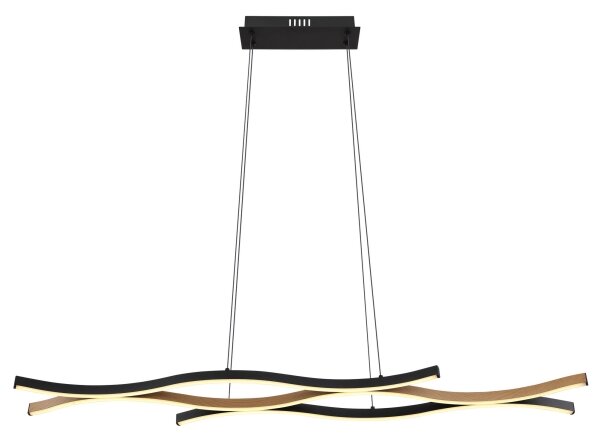 Globo 67206HW - Lampadario LED a sospensione con filo GERONIMO LED/35W/230V nero/marrone