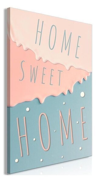 Quadro - Inscriptions: Home Sweet Home (1 Part) Vertical