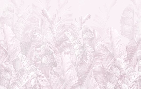 Carta da parati Foglie rosa tropicali di tendenza, Carta da parati Foresta, Carta da parati Tropici della Foresta, u98951v1 : Uwalls.it