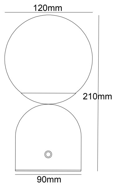 Globo 21006S - Lampada da tavolo LED dimmerabile con funzione Touch JULSY LED/2,5W/3,7V nero