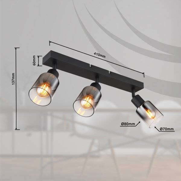 Globo 54308-3 - Faretto HUBERTUS 3xE14/40W/230V