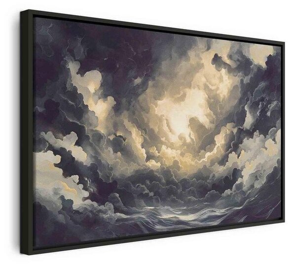 Quadro - Epic Light Play: The Sun Battling for Dominance Over the Clouds