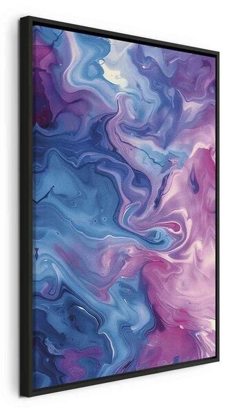 Quadro - Night Flows - Abstract Waves in Shades of Blue and Violet
