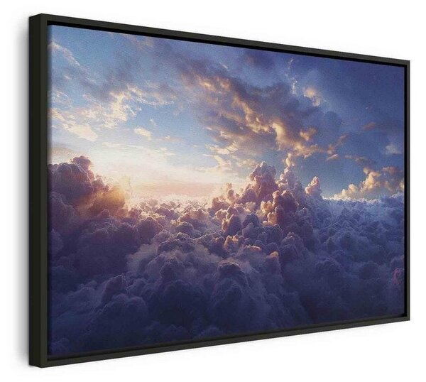 Quadro - The Sun in Hiding: The Golden Face of the Sky Over a Cloudy Sea