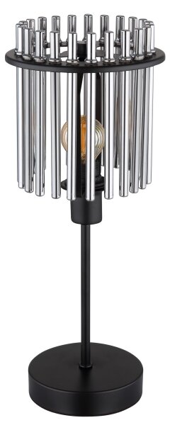 Globo 15698T - Lampada da tavolo GORLEY 1xE14/40W/230V diametro 15 cm nero