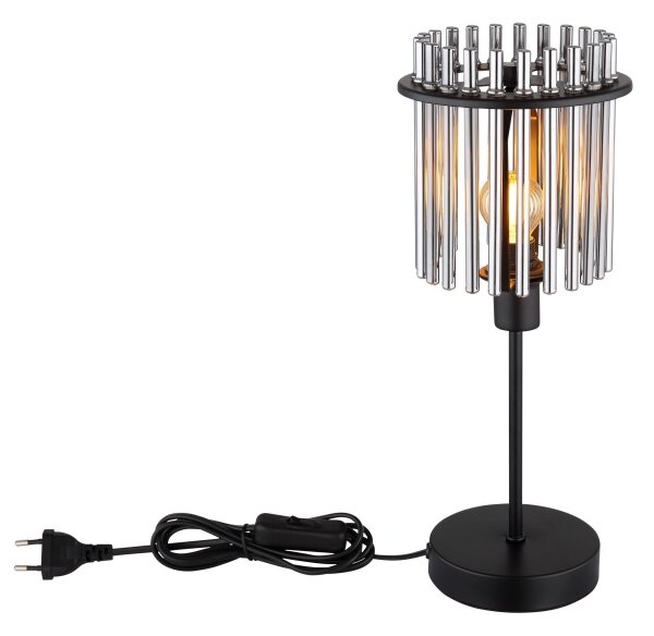 Globo 15698T - Lampada da tavolo GORLEY 1xE14/40W/230V diametro 15 cm nero