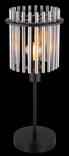 Globo 15698T - Lampada da tavolo GORLEY 1xE14/40W/230V diametro 15 cm nero