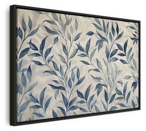 Quadro Delicate foglie blu