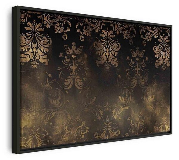 Quadro - Baroque Ornaments in Patinated Gold and Browns: Retro Motif