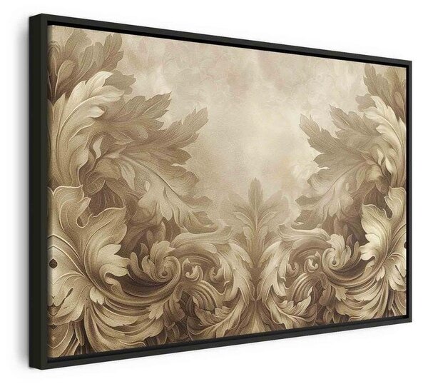 Quadro - Carved Baroque Ornaments Rich Composition in Sepia Colors