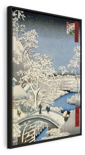 Quadro - Drum bridge and Setting Sun Hill at Meguro from the series (Utagawa Hiroshige)