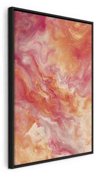 Quadro - Fiery Colors - Dynamic Shapes in Colors of Fire and Pink