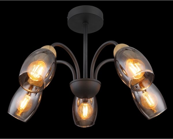 Globo 60297-5D - Lampadario a sospensione con supporto rigido GERLY 5xE14/25W/230V