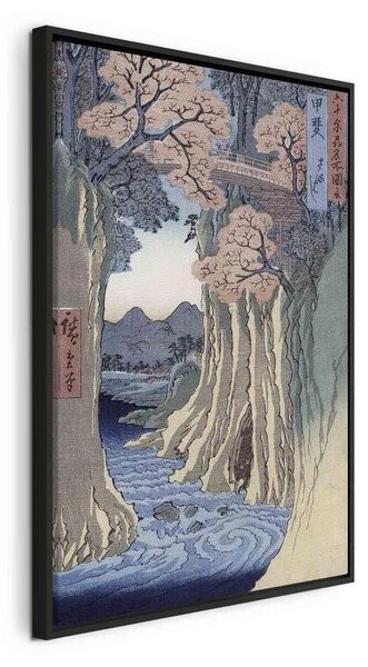 Quadro - The monkey bridge in the Kai province from the series Rokuju-yoshu Meisho zue (Utagawa Hiroshige)