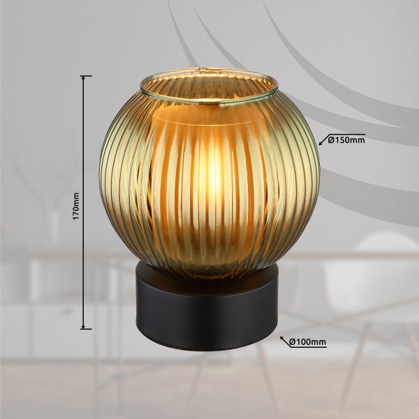 Globo 15638TG - Lampada da tavolo ZUMBA 1xE27/25W/230V diametro 15 cm verde