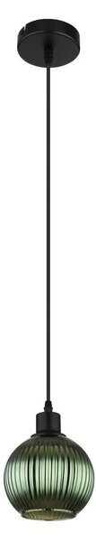 Globo 15638G - Lampadario a sospensione con filo ZUMBA 1xE27/25W/230V diametro 15 cm verde