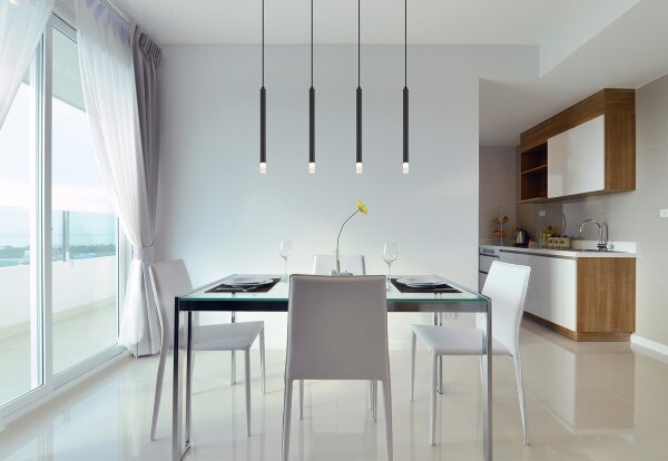 Globo 15629-4 - Lampadario a sospensione con filo BLAKE 4xG9/4W/230V nero