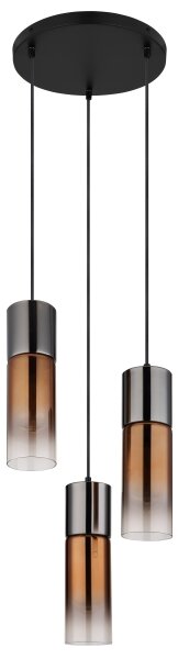 Globo 21000-3HG - Lampadario a sospensione con filo ANNIKA 3xE27/25W/230V nero/rame