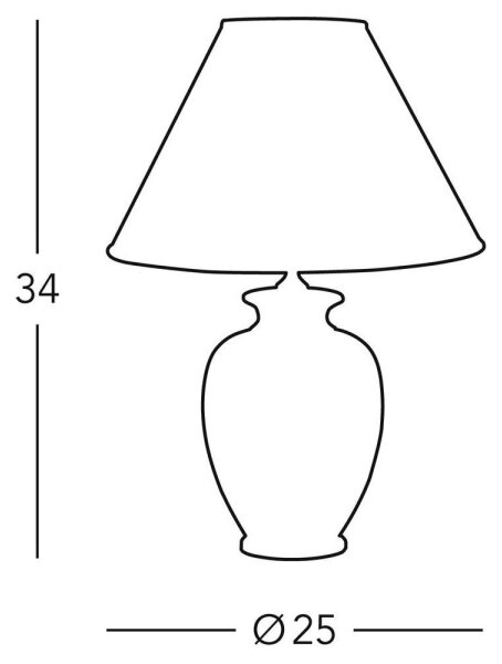 Kolarz 0014.73S.6 - Lampada da tavolo GIARDINO 1x E27/100W/230V