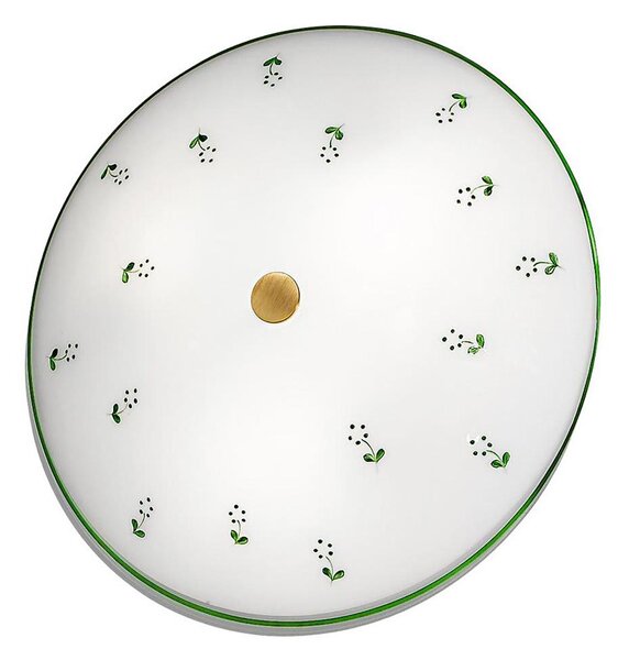 Kolarz 731.U13.4.21-Plafoniera NONNA 3xE27/60W/230V diametro 42 cm verde/ottone