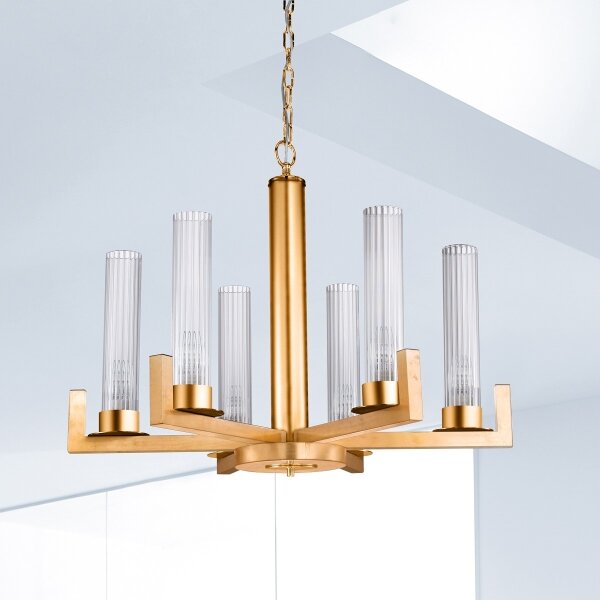 Kolarz 6009.80630 - Lampadario su catena RAGGIO 6xE14/25W/230V 24K oro