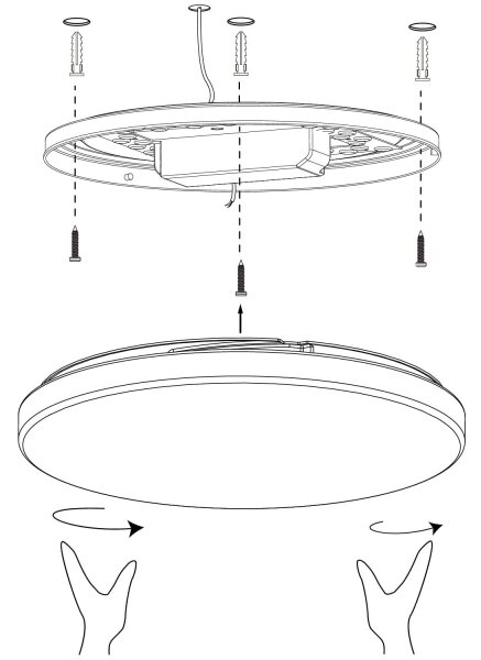 Eglo 900001 - Plafoniera LED dimmerabile TOTARI-Z LED/19,2W/230V 2700-6500K