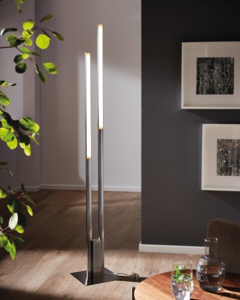 Eglo 55972 - LED RGBW dimmerabile lampada da terra FRAIOLI-C LED/34W/230V finitura cromo opaco + telecomando