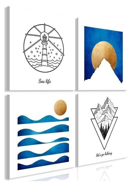Quadro - Sea or Mountains (4 Parts)