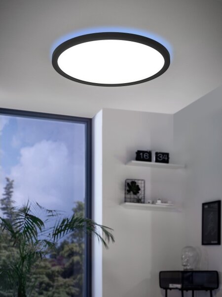 Eglo 900091 - LED RGBW Plafoniera dimmerabile ROVITO-Z LED/14,6W/230V nero