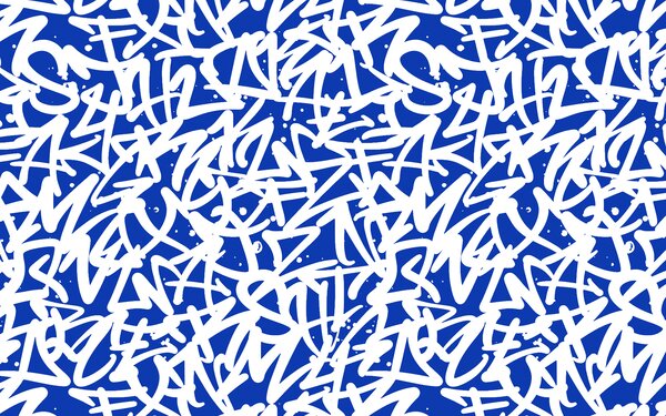 Carta da parati Emozioni dei graffiti: blu, Modello di murales, u99087v2 : Uwalls.it