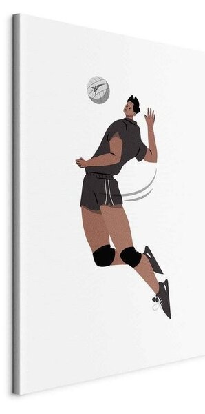 Quadro - Volleyball Player on a White Background - Illustration