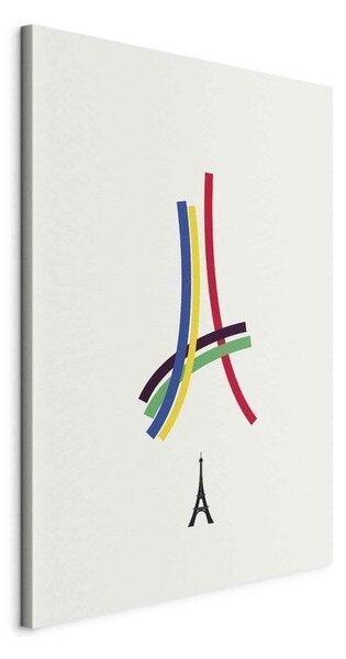 Quadro - Eiffel Tower - Colorful Graphics - Abstraction