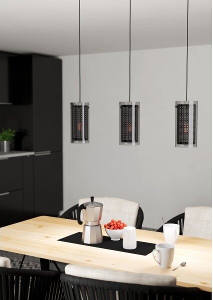 Eglo 900342 - Lampadario a sospensione con filo PINTO TEXTIL 3xE27/10W/230V