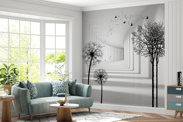 Carta da parati Profondità e luce, Carta da parati in Bianco e Nero, u37803d1 : Uwalls.it