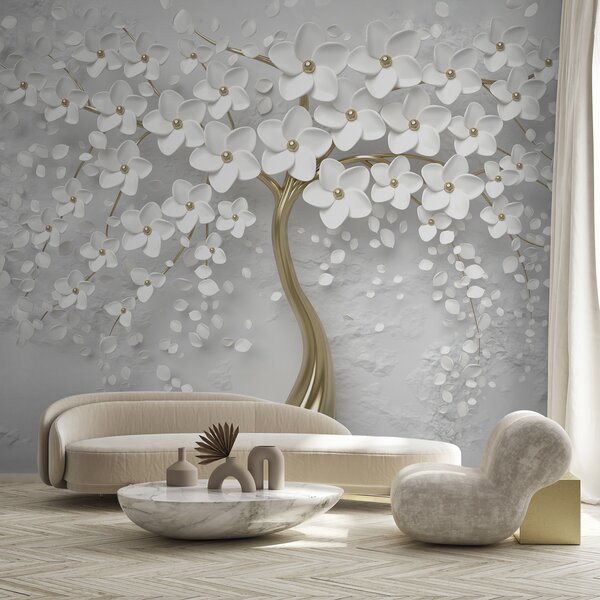 Carta da parati Un albero con piccoli fiori, Carta da parati 3D, Carta da parati Fiori 3D, u37065d1 : Uwalls.it