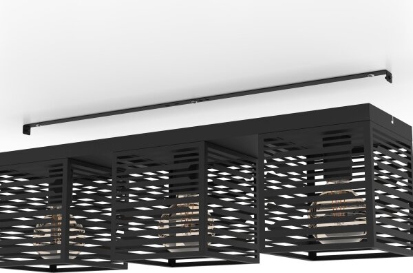 Eglo 900357 - Plafoniera PIEDRITAS 3xE27/40W/230V
