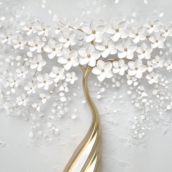 Carta da parati Un albero con piccoli fiori, Carta da parati 3D, Carta da parati Fiori 3D, u37065d1 : Uwalls.it