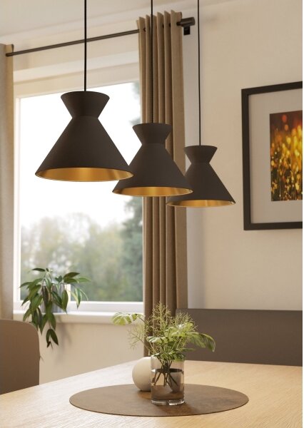 Eglo 900348 - Lampadario a sospensione NASTASIA con cavo, 3xE27/40W/230V