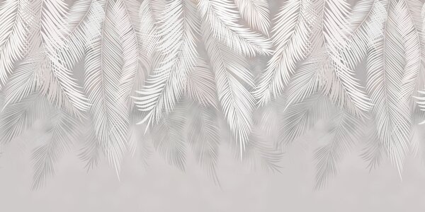 Carta da parati Foglie di palma penzolanti, Carta da parati Foresta, Carta da parati Tropici della Foresta, u48556d2 : Uwalls.it