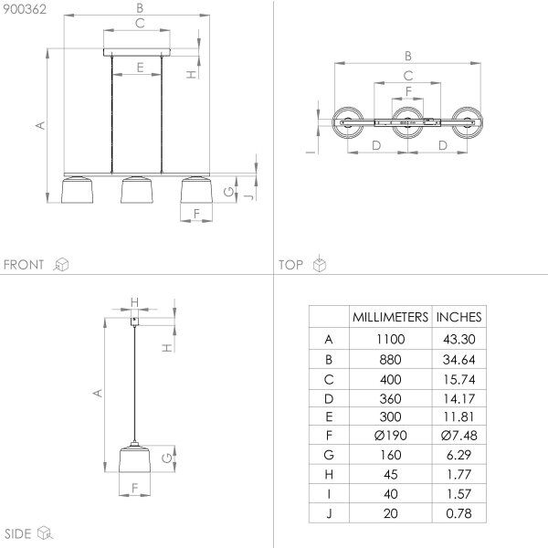 Eglo 900362 - Lampadario a sospensione con filo MARIEL 3xE27/40W/230V