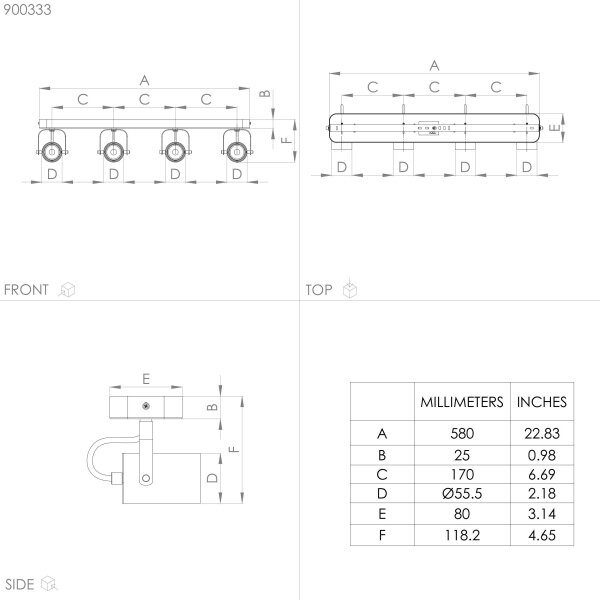 Eglo 900333 - Faretto LED SOREGO 4xGU10/3W/230V