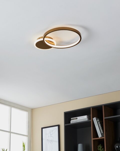 Eglo 900423 - Plafoniera LED dimmerabile GAFARES LED/15W/230V oro + tc