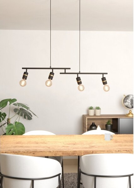 Eglo 900177 - Lampadario a sospensione con filo LURONE 4xE27/10W/230V