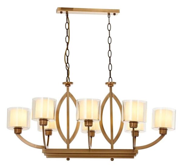 Lampadario a catena LAHORE 8xE27/40W/230V, finitura bronzata